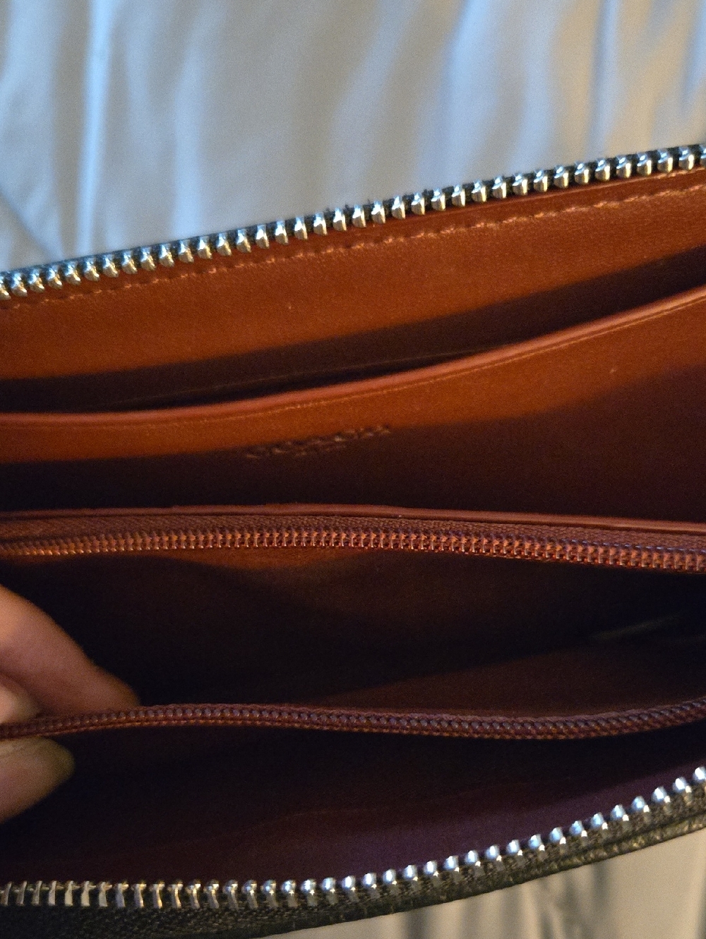 Coach Dempsey Large Phone Wallet in Signature Jacquard with Stripe & Coach Patch - Picture 6 of 10